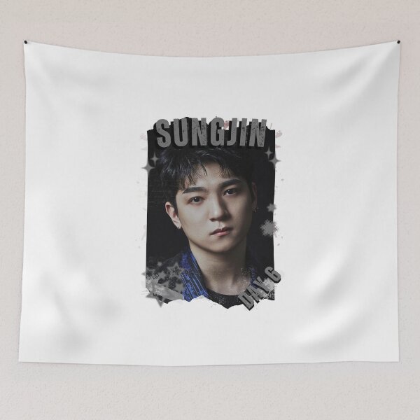 Item preview, DAY6 Group Sungjin Members Retro Scrapbook Kpop Collage Design designed and sold by HELL0WBELLO.