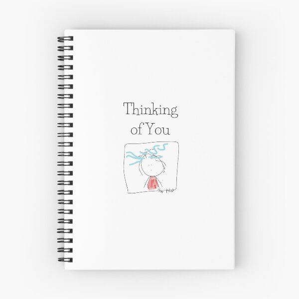 Item preview, Blue Thoughts Cartoon with Thinking of You Words designed and sold by Joanne Whitlock.