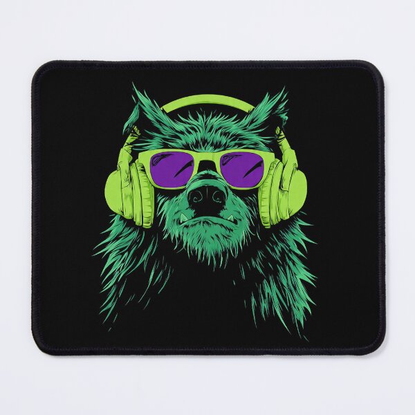 Item preview, Neon Werewolf Headphones DJ Cool Monster designed and sold by PixelQ.