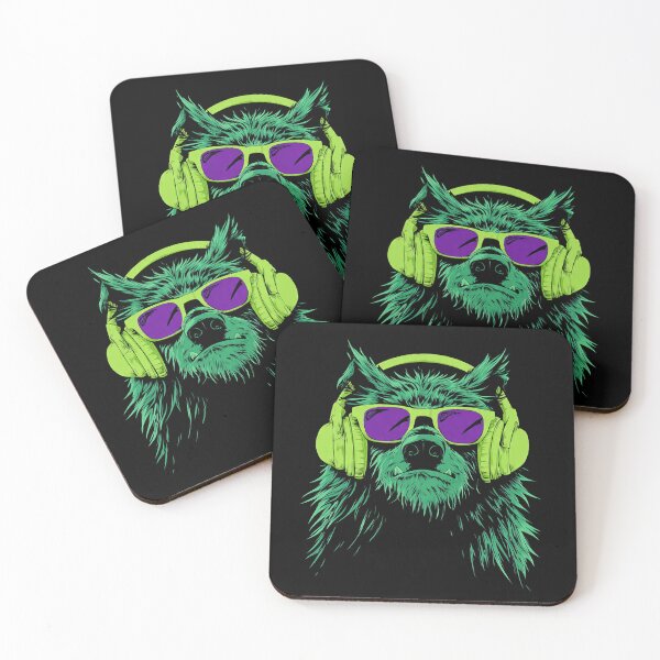 Item preview, Neon Werewolf Headphones DJ Cool Monster designed and sold by PixelQ.