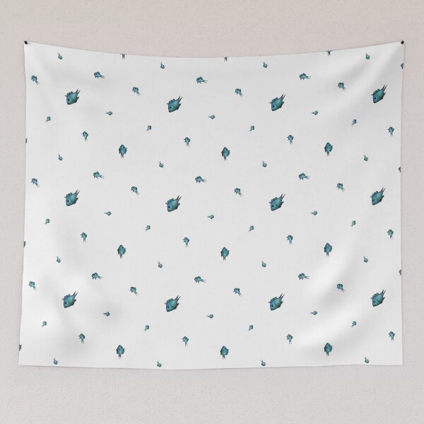 Item preview, Seamless pattern of blue watercolor fish Cute Ocean Design designed and sold by VitSArt.