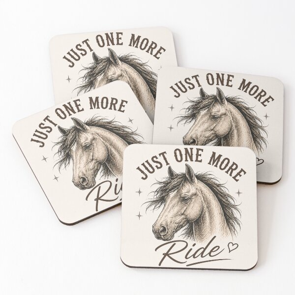 Item preview, Just One More Ride – Horse Lover Western Quote Design designed and sold by  QuarterHorseArt by Just my Studio.