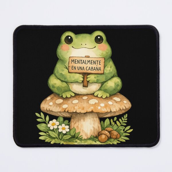 Item preview, Mentally In A Cabin Cottagecore Frog designed and sold by Retro Mood Co.
