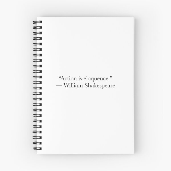 Item preview, Action Is Eloquence – Shakespeare Rhetoric Quote Minimal Design designed and sold by The Prose Atelier.