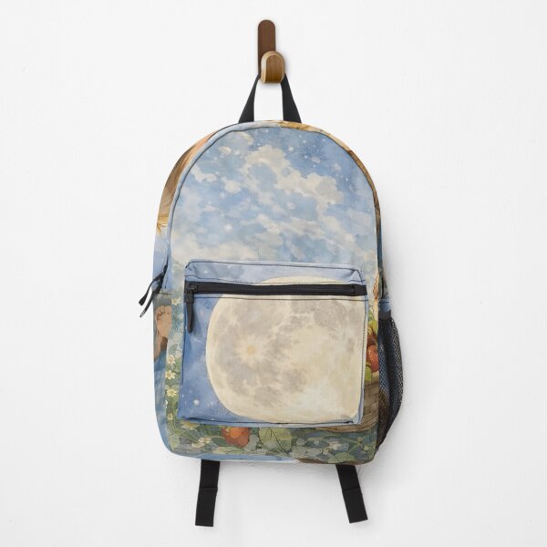 Item preview, Moonlight Boy And Cat Strawberry Garden Nursery Art designed and sold by LoveNurseries.