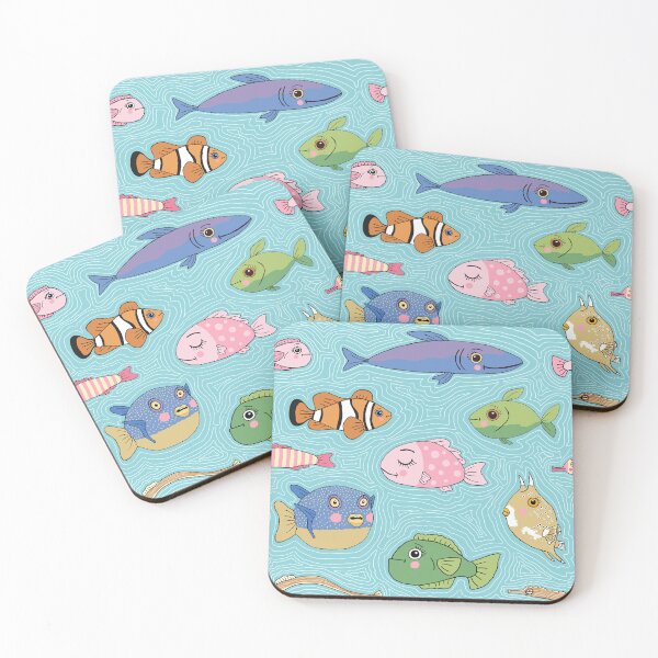 Item preview, anthropomorphic cartoon fish designed and sold by LisetteBaron.