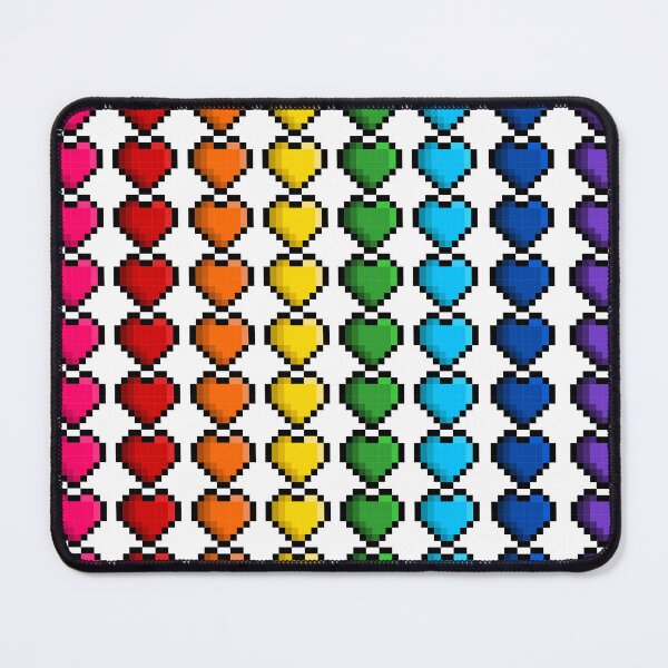 Item preview, Pixel Classic Rainbow Pride Flag Hearts designed and sold by HarveyHandcraftsandDesigns.