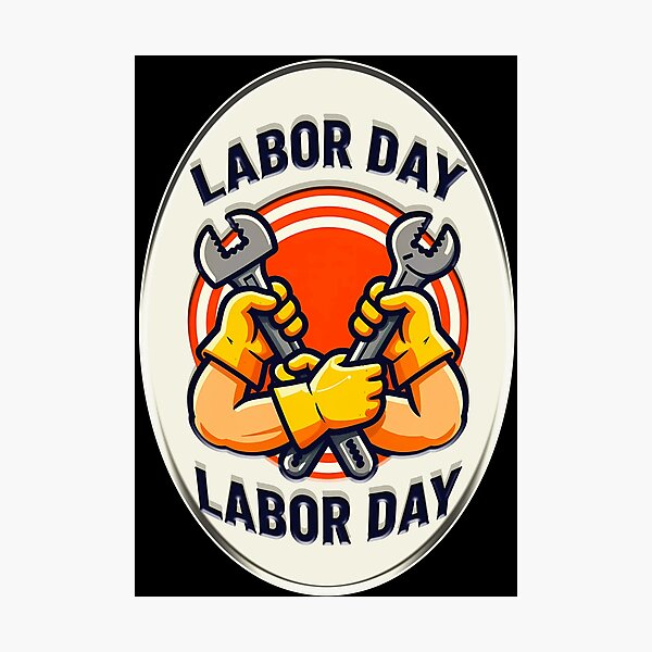 Item preview, Labor Day Worker Badge Tools Design designed and sold by Topoartispp.