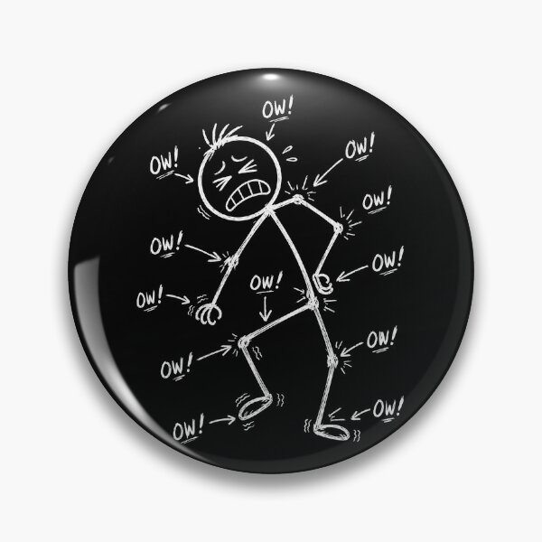 Item preview, funny Stick Ow Ow Ow Character Figure Chronic Pain designed and sold by Kladhadredo.
