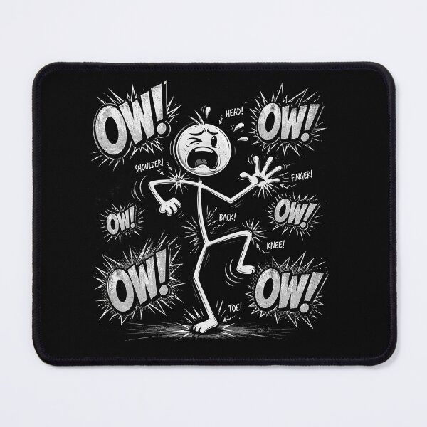 Item preview, funny Ow Ow Ow Stick Character Figure Chronic Pain designed and sold by Kladhadredo.