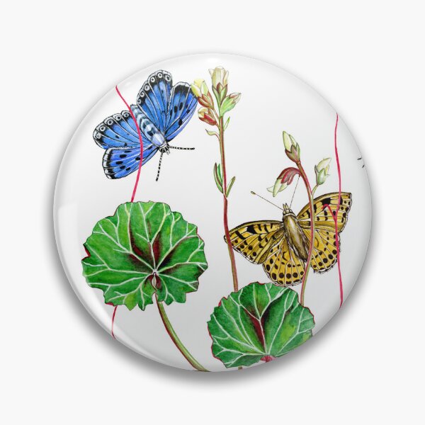 Item preview, Meadow Saxifraga with Butterflies designed and sold by peaceofwork.