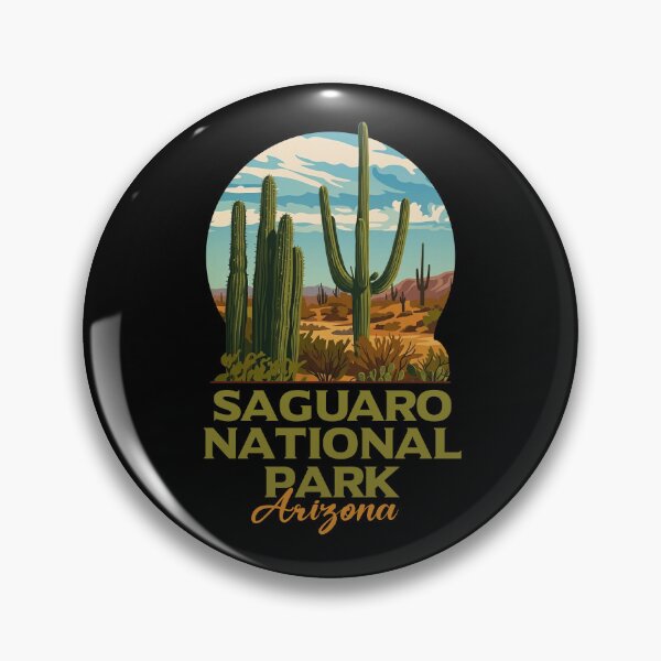 Item preview, Saguaro National Park Arizona Desert Badge Art designed and sold by LinaValearte.