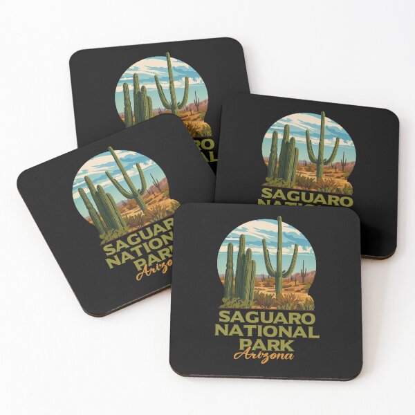 Item preview, Saguaro National Park Arizona Desert Badge Art designed and sold by LinaValearte.