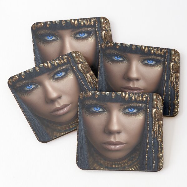 Item preview, Glamorous Cleopatra Inspired Portrait with Blue Eyes designed and sold by Artessie.