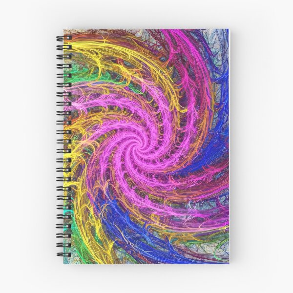 Item preview, Colorful Abstract Spiral Fractal Energy Line Art designed and sold by PixorStudio.
