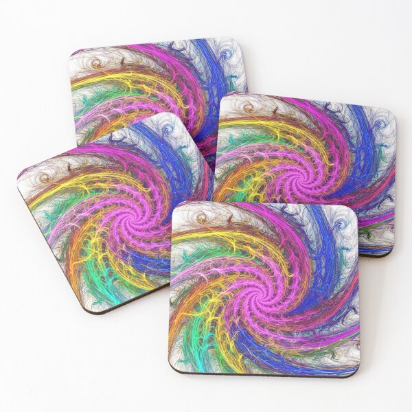 Item preview, Colorful Abstract Spiral Fractal Energy Line Art designed and sold by PixorStudio.