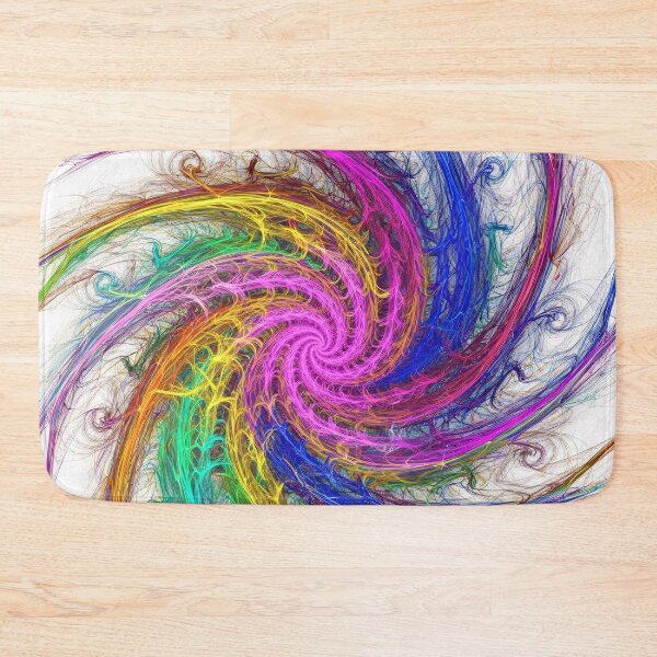 Item preview, Colorful Abstract Spiral Fractal Energy Line Art designed and sold by PixorStudio.