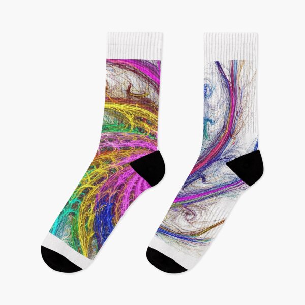 Item preview, Colorful Abstract Spiral Fractal Energy Line Art designed and sold by PixorStudio.