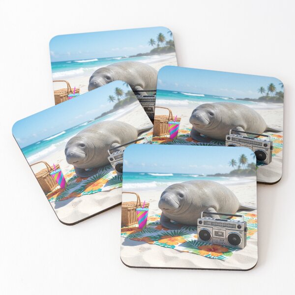 Item preview, Manatee Spends Day at the Beach designed and sold by Tridentulus.