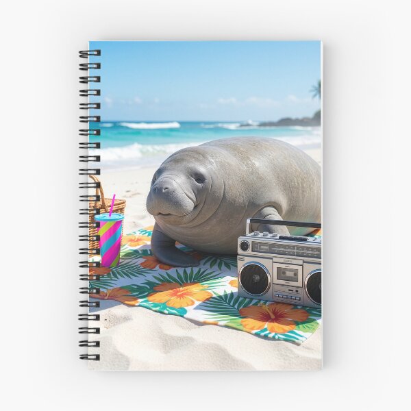 Item preview, Manatee Spends Day at the Beach designed and sold by Tridentulus.