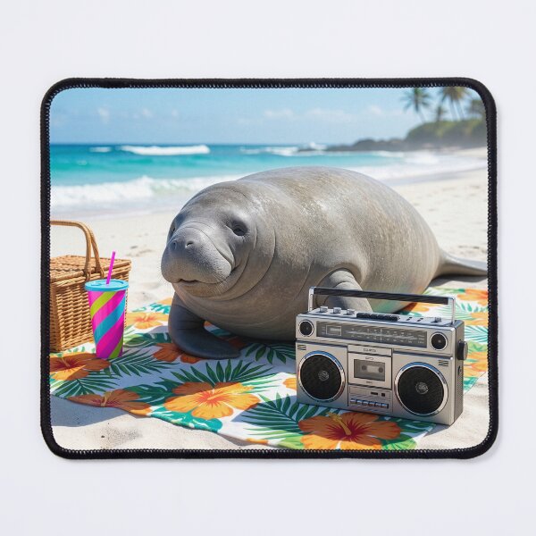 Item preview, Manatee Spends Day at the Beach designed and sold by Tridentulus.