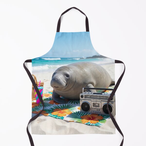 Item preview, Manatee Spends Day at the Beach designed and sold by Tridentulus.