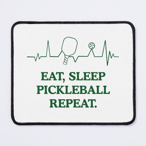 Artikelvorschau, „Eat Sleep Pickleball Repeat“-Aufkleber | Pickleball-Herzschlag-Geschenk | Lustiges Geschenk für Pickleball-Spieler | Für Pickleball-Fans | Pickleball-Shirt | Pickleball-begeistert entworfen und verkauft von Beverly Montgomery Design.