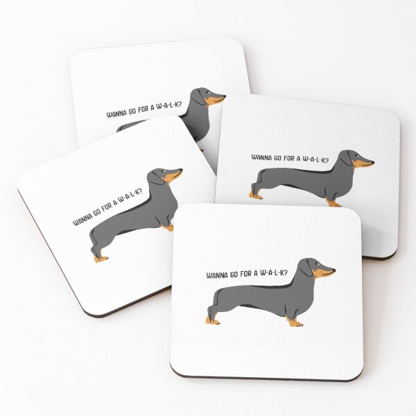 Item preview, Wanna go for a W-A-L-K? Funny Dachshund Dog Mom / Dad designed and sold by Littleokmoments.