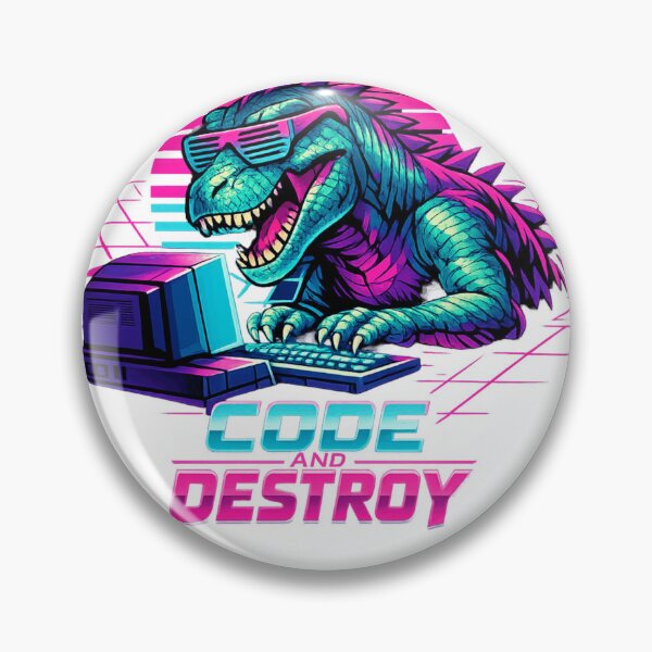 Item preview, Vaporwave Programmer T-Rex 80s Synthwave Tech designed and sold by Retro Mood Co.
