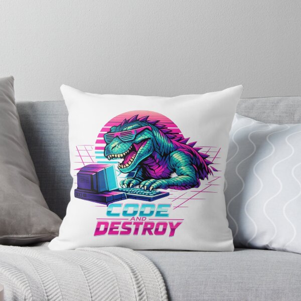 Item preview, Vaporwave Programmer T-Rex 80s Synthwave Tech designed and sold by Retro Mood Co.