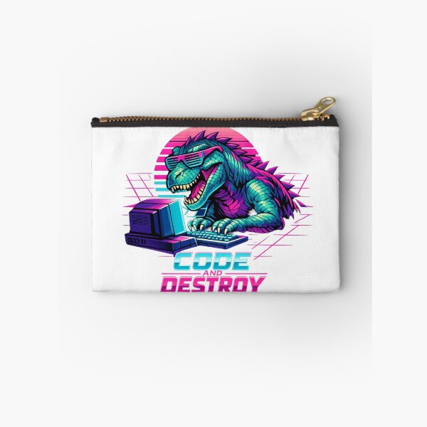 Item preview, Vaporwave Programmer T-Rex 80s Synthwave Tech designed and sold by Retro Mood Co.
