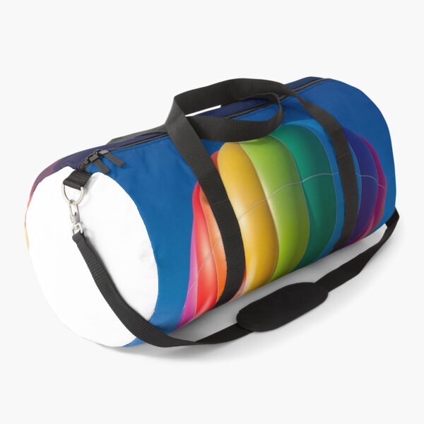 Item preview, Rainbow Hot Air Balloon Above Clouds Sunset Sky designed and sold by PixorStudio.