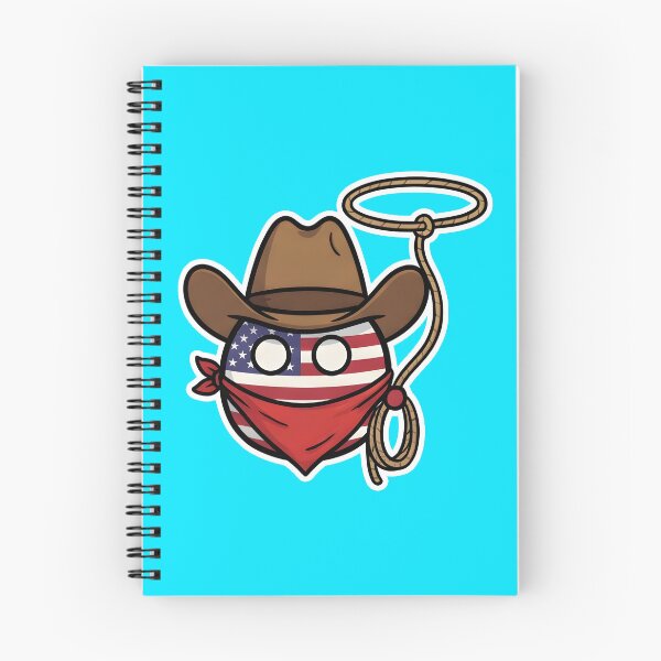 Item preview, USA Cowboy Countryball with Lasso and Hat designed and sold by pakehart.