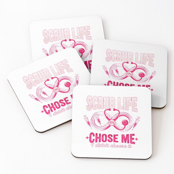 Item preview,  Scrub Life Chose Me | Funny RN Nurse Shirt | Infinity Stethoscope Design | 99% Cover Square | Transparent PNG designed and sold by Petringo.