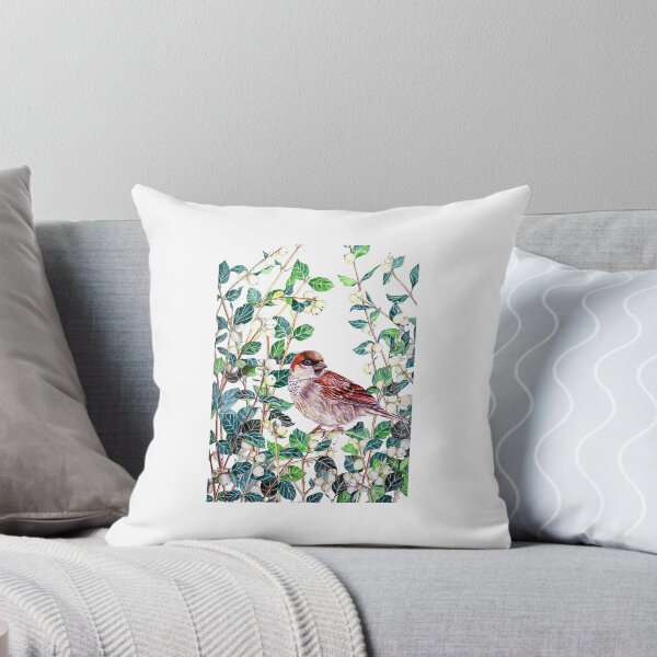 Item preview, Sparrow in snowberry bush designed and sold by peaceofwork.