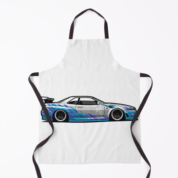 Artikelvorschau, JDM Skyline R34 Driftwagen, japanisches Straßenrennauto, blaues ästhetisches Tuning-Design entworfen und verkauft von Pochininki.