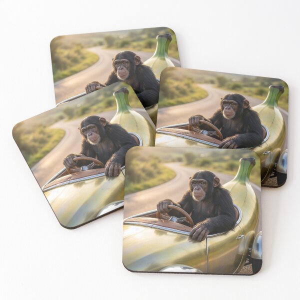 Item preview, Chimpanzee Tools Around in His Banana Mobile designed and sold by Tridentulus.