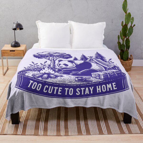 Item preview, Too Cute to Stay Home Panda Bear Camping – Cute Campfire Outdoors Wilderness Animal Design designed and sold by Sachie's Studio.
