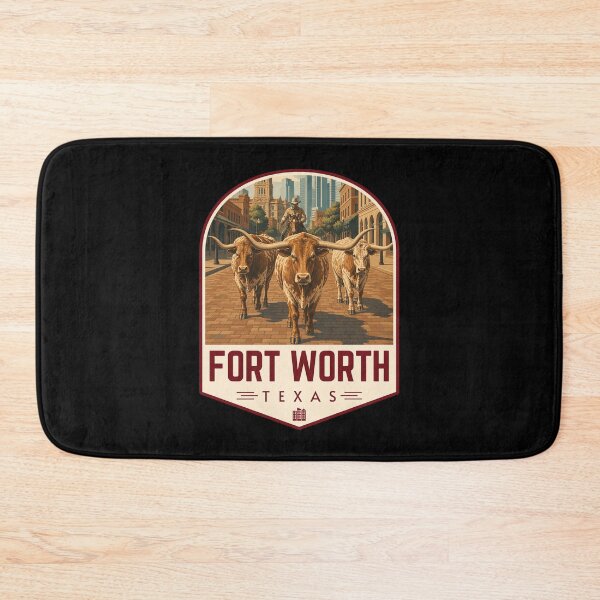 Item preview, Fort Worth in Texas, USA  Retro Travel Art Emblem designed and sold by MaateoDesign.