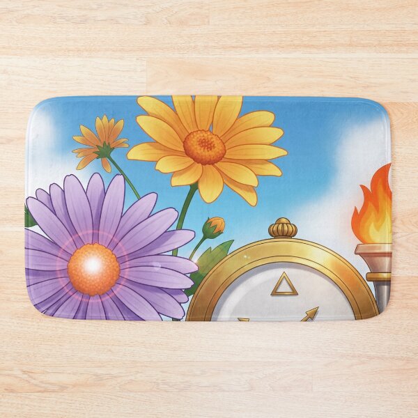 Item preview, Vibrant Flowers with Pocket Watch and Torch Illustration designed and sold by PixorStudio.