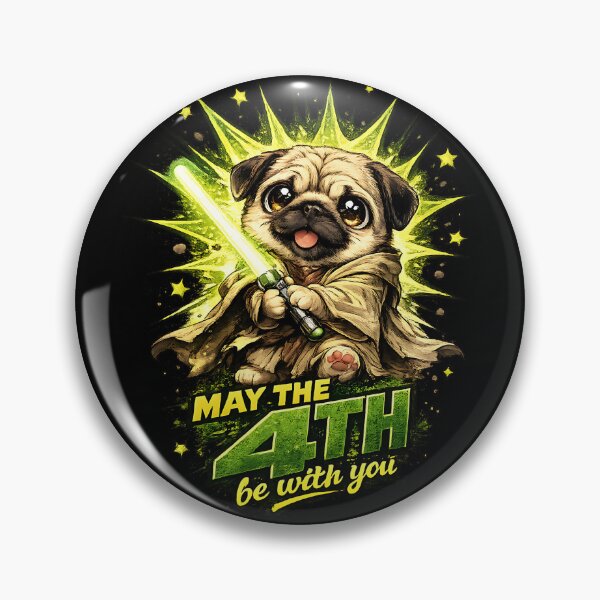 Item preview, May The Fourth Be With You Cute Pug Space Master designed and sold by LumePrint.