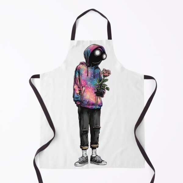 Item preview, Black figure holding a rose in a colorful hoodie stands against a vibrant background in an urban setting during daytime designed and sold by CreativeLarysa.