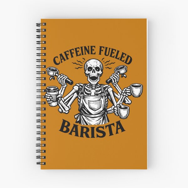 Item preview, Caffeine Fueled Skeleton Barista Coffee Humor designed and sold by Retro Mood Co.