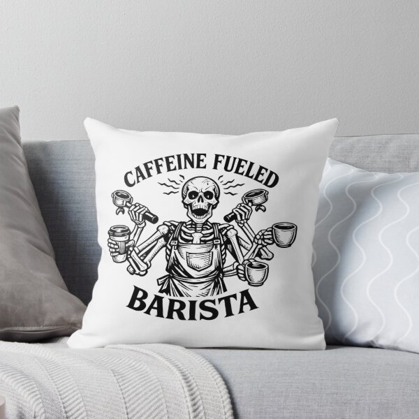 Item preview, Caffeine Fueled Skeleton Barista Coffee Humor designed and sold by Retro Mood Co.