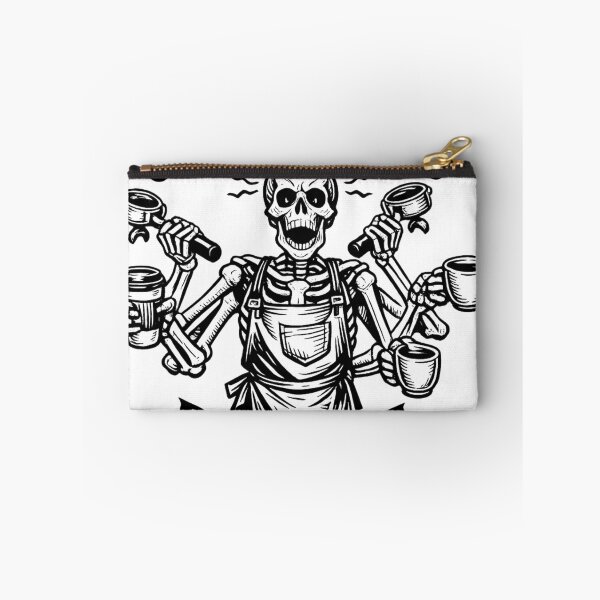 Item preview, Caffeine Fueled Skeleton Barista Coffee Humor designed and sold by Retro Mood Co.