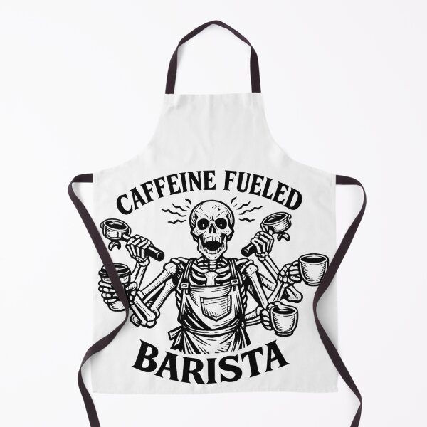 Item preview, Caffeine Fueled Skeleton Barista Coffee Humor designed and sold by Retro Mood Co.