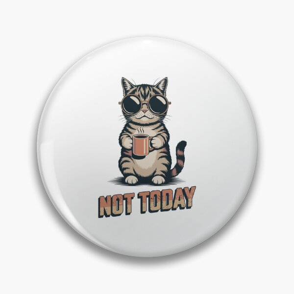 Item preview, Funny Grumpy Cat Drinking Coffee Not Today Sarcastic designed and sold by Artico-Designs.