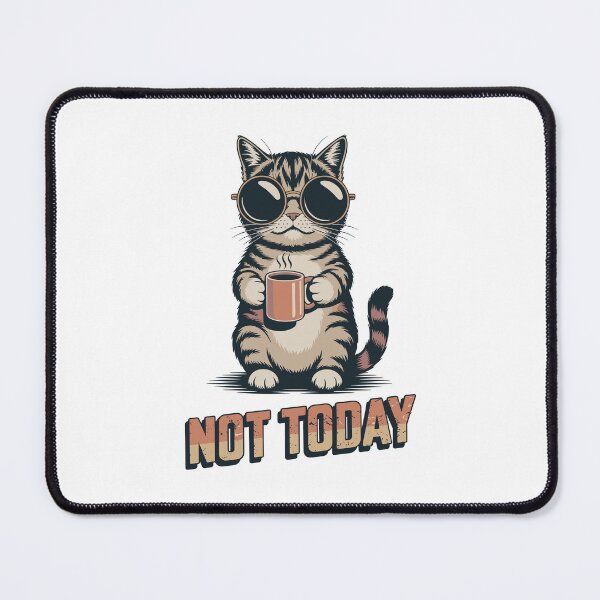 Item preview, Funny Grumpy Cat Drinking Coffee Not Today Sarcastic designed and sold by Artico-Designs.
