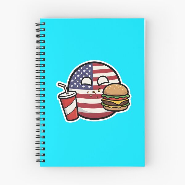 Item preview, USA Countryball with Hamburger and Soda designed and sold by pakehart.