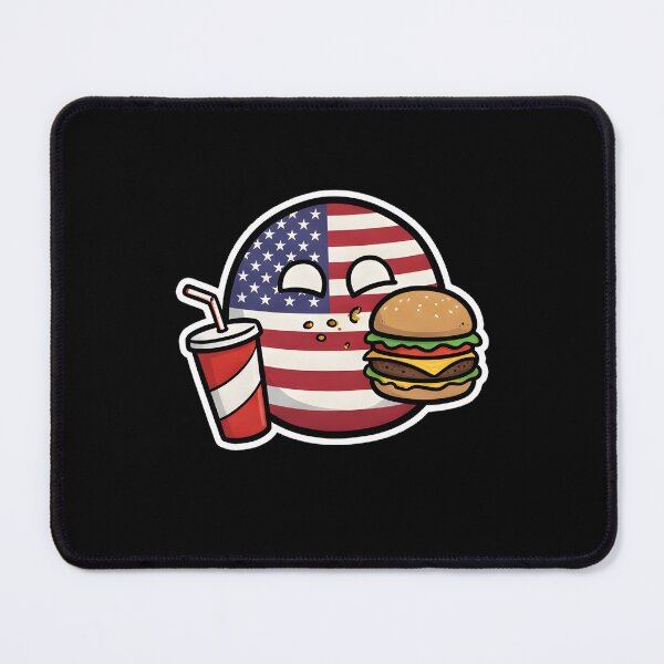 Item preview, USA Countryball with Hamburger and Soda designed and sold by pakehart.